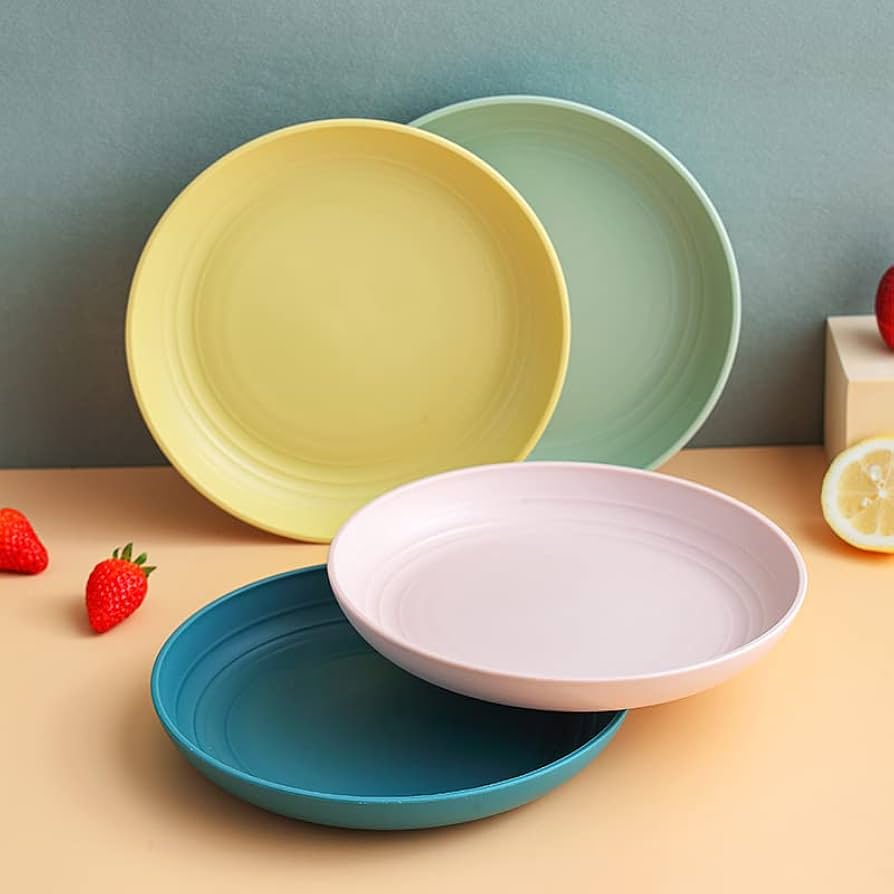 Amazon.co.jp: プレート プラスチック 丸皿 お皿 電子レンジ温め